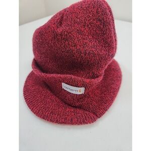 Red Carhartt Beanie With Brim NWOT